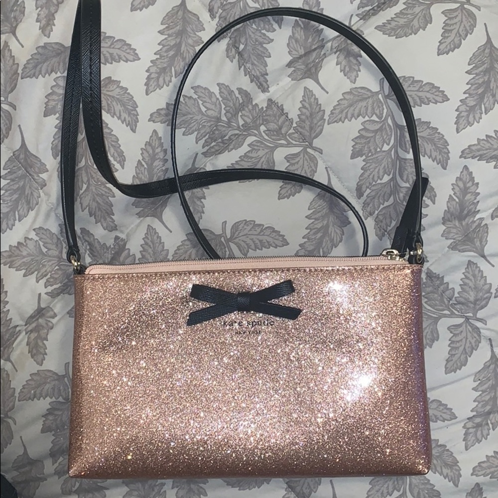 Kate Spade pink glitter crossbody